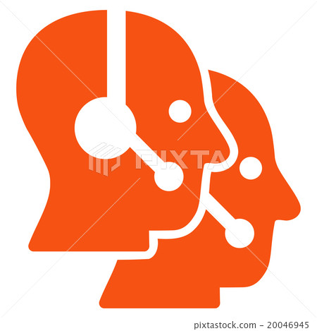 Call Center Operators Flat Icon Call Center Operators Flat Icon 20046945