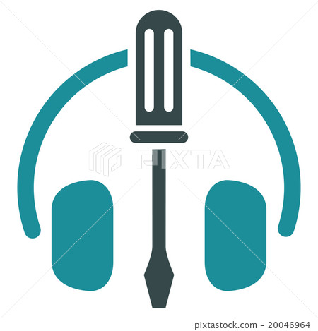 Headphones Tools Flat Icon Headphones Tools Flat Icon 20046964