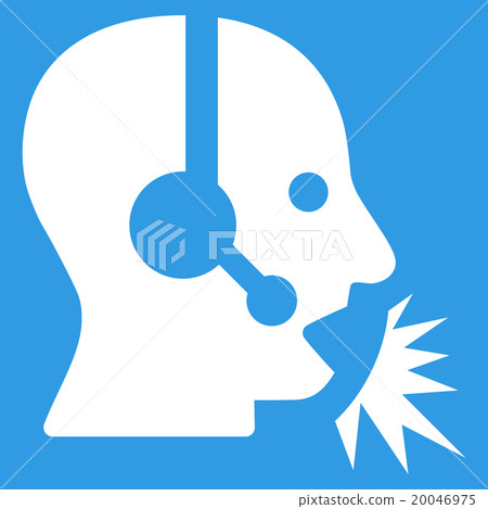 Operator Speech Flat Icon Operator Speech Flat Icon 20046975