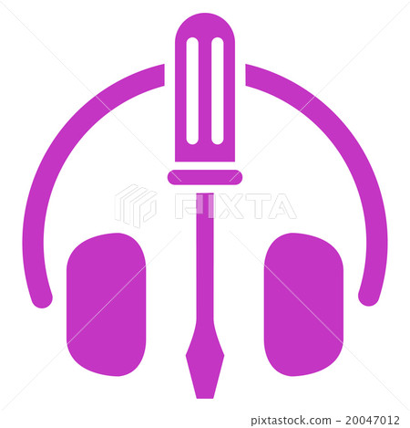Headphones Tools Flat Icon 20047012