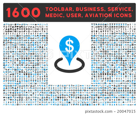 Geo Targeting Icon With Large Pictogram Collection Geo Targeting Icon With Large Pictogram Collection 20047015