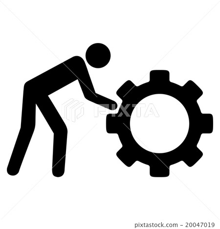 Working Person Flat Icon 20047019