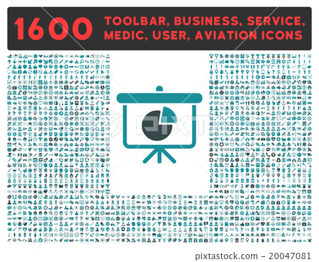 Pie Chart Demonstration Icon With Large Pictogram Collection Pie Chart Demonstration Icon With Large Pictogram Collection 20047081