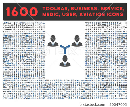 Teamwork Icon With Large Pictogram Collection 20047093