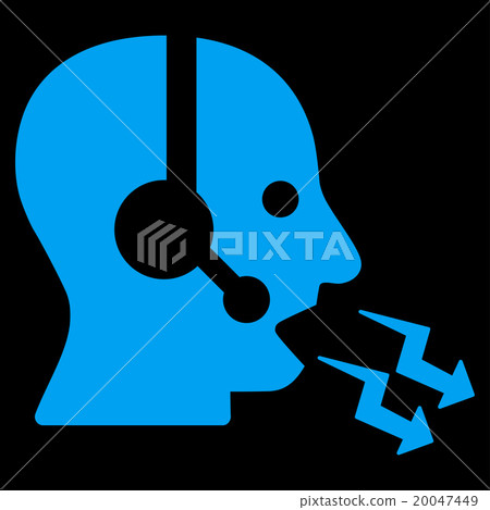 Operator Shout Flat Icon 20047449