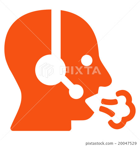 Operator Speech Flat Icon 20047529