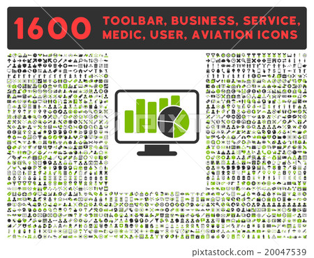 Statistics Icon With Large Pictogram Collection Statistics Icon With Large Pictogram Collection 20047539