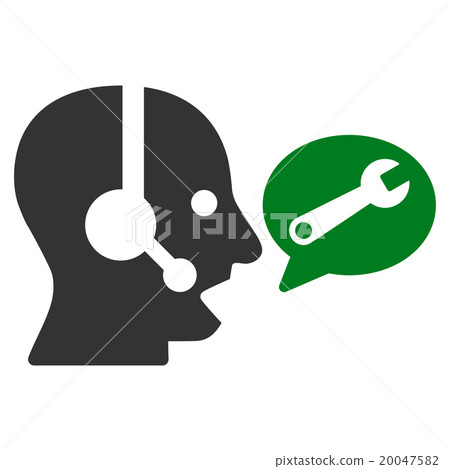 Operator Service Message Flat Icon Operator Service Message Flat Icon 20047582