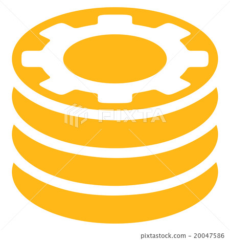 Casino Chips Flat Icon 20047586