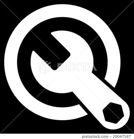 Rounded Wrench Flat Icon Rounded Wrench Flat Icon 20047587