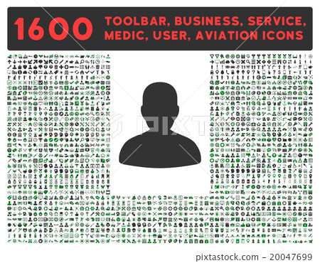 Avatar Icon With Large Pictogram Collection 20047699
