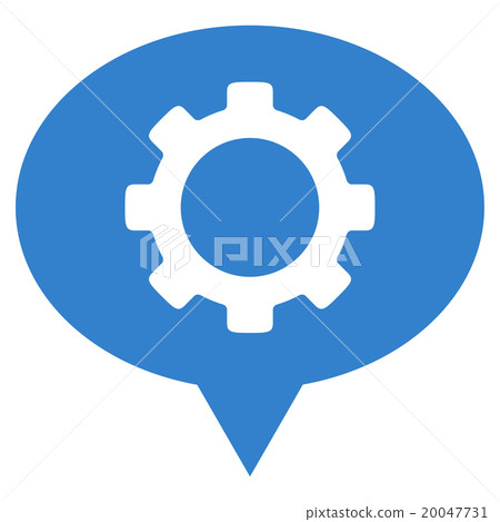 Workshop Map Marker Flat Icon 20047731