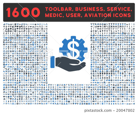 Payment Service Icon With Large Pictogram Collection 20047802