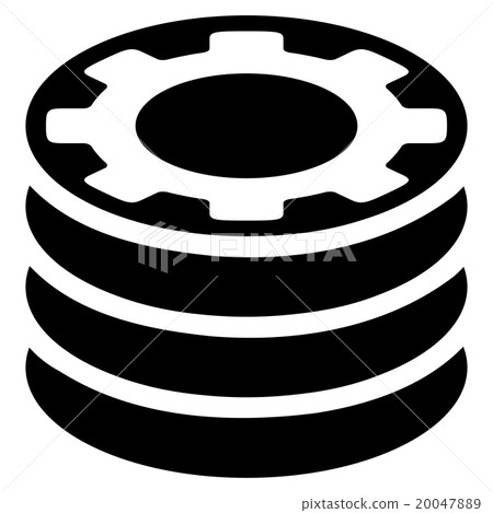 Casino Chips Flat Icon Casino Chips Flat Icon 20047889