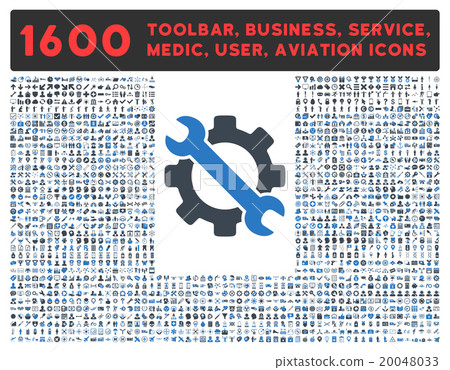 Service Icon With Large Pictogram Collection Service Icon With Large Pictogram Collection 20048033