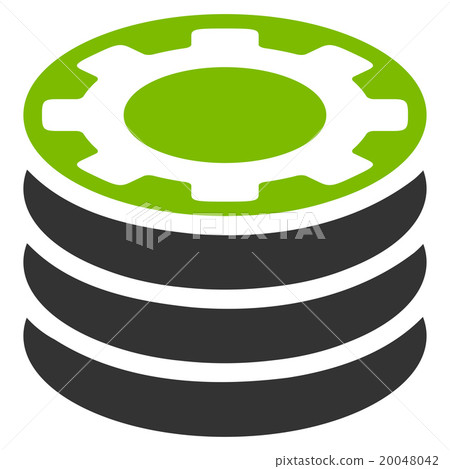 Casino Chips Flat Icon 20048042
