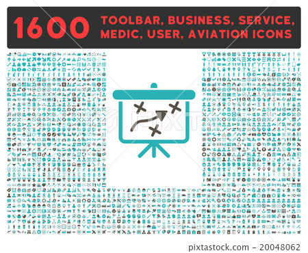 Strategy Icon With Large Pictogram Collection Strategy Icon With Large Pictogram Collection 20048062