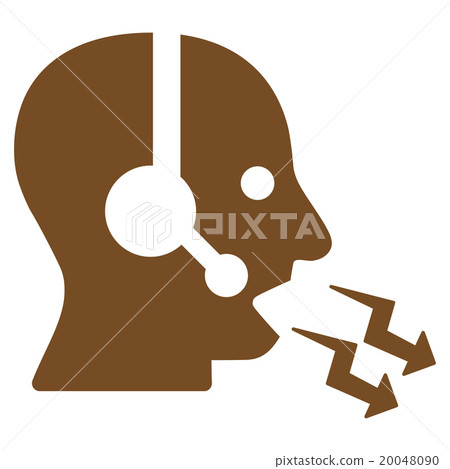 Operator Shout Flat Icon 20048090