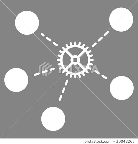 Gear Links Flat Icon Gear Links Flat Icon 20048265