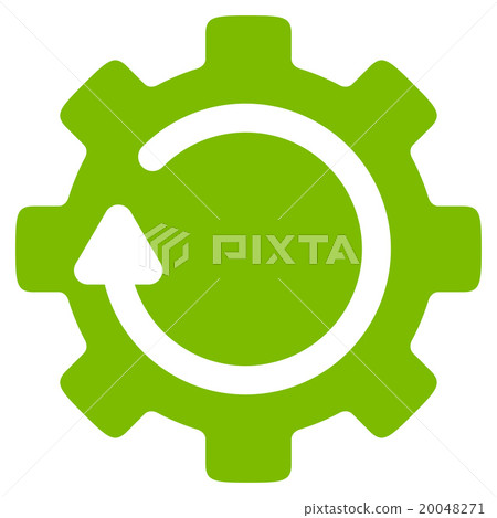 Gear Rotation Flat Icon Gear Rotation Flat Icon 20048271