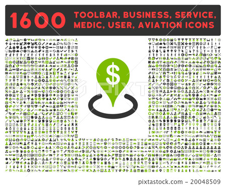 Geo Targeting Icon With Large Pictogram Collection Geo Targeting Icon With Large Pictogram Collection 20048509