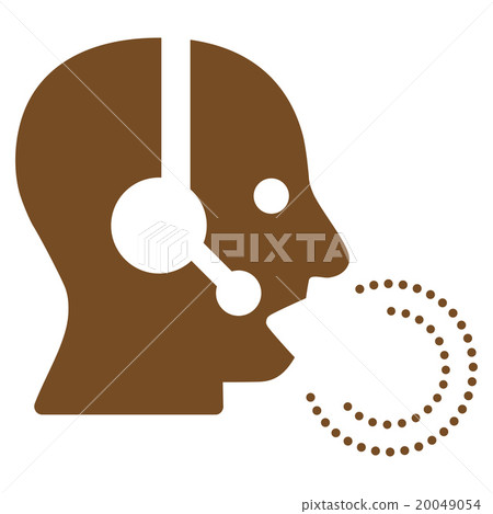 Operator Speech Flat Icon 20049054