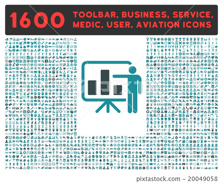Presentation Icon With Large Pictogram Collection 20049058