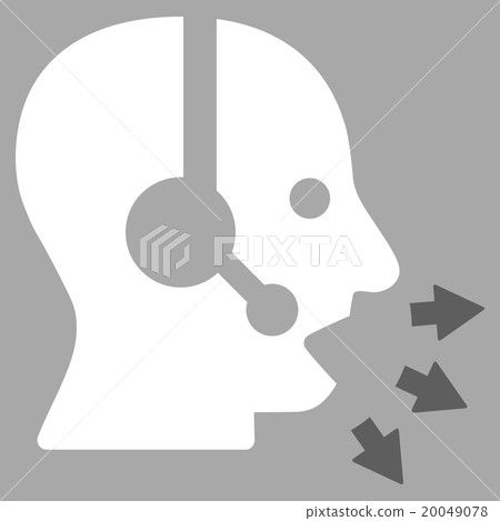 Operator Message Flat Icon Operator Message Flat Icon 20049078