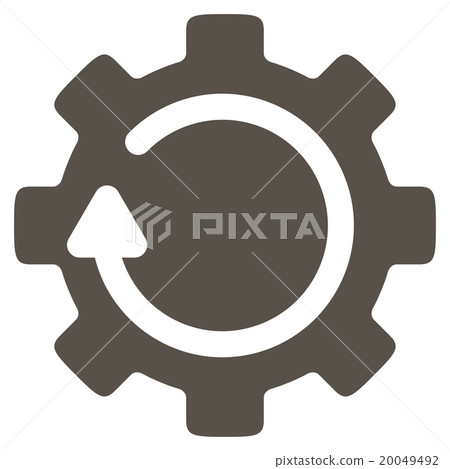 Gear Rotation Flat Icon 20049492