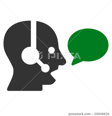 Operator Message Flat Icon Operator Message Flat Icon 20049816