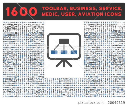 Scheme Screen Icon With Large Pictogram Collection Scheme Screen Icon With Large Pictogram Collection 20049819