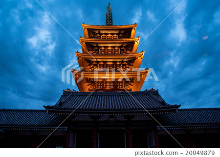 圖庫照片: view of the asakusa temple in tokyo, japan