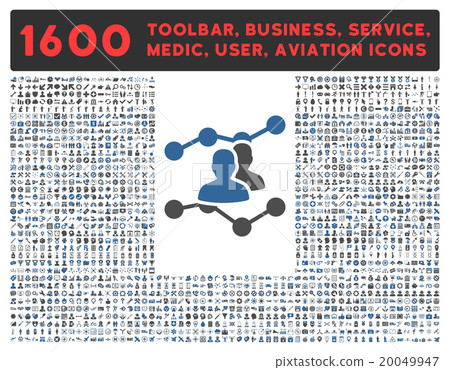 Audience Trends Icon With Large Pictogram Collection Audience Trends Icon With Large Pictogram Collection 20049947