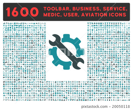 Service Icon With Large Pictogram Collection 20050118