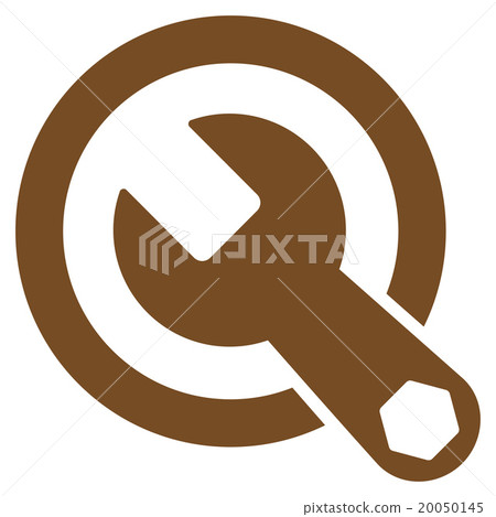 Rounded Wrench Flat Icon 20050145