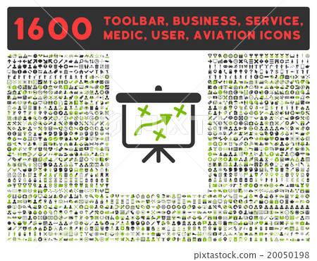 Strategy Icon With Large Pictogram Collection 20050198