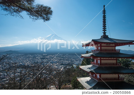 view of Shureito pagoda and Fuji mountain in Japan view of Shureito pagoda and Fuji mountain in Japan 20050866