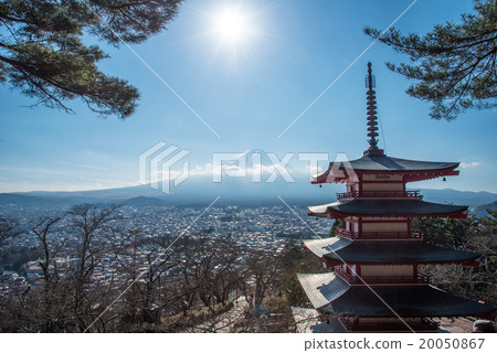 view of Shureito pagoda and Fuji mountain in Japan view of Shureito pagoda and Fuji mountain in Japan 20050867