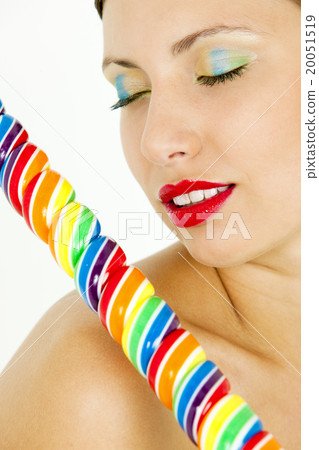 portrait of woman with a lollypop portrait of woman with a lollypop 20051519