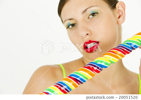 portrait of woman with a lollypop portrait of woman with a lollypop 20051520