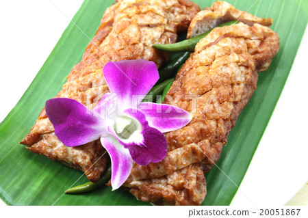 Fermented fish on banana leaf 20051867