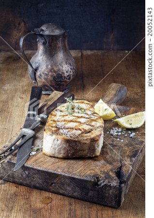 Barbecue Swardfish Steak on Cutting Board 20052143