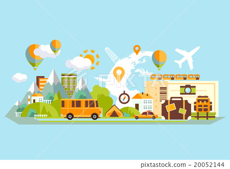 Travel Banner Flat Vector 20052144