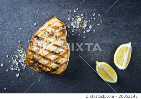 Barbecue Swordfish Steak on Stone Board 20052148