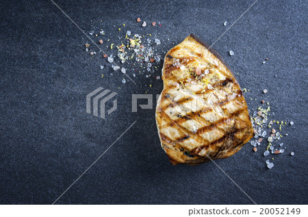Barbecue Swordfish Steak on Stone Board 20052149