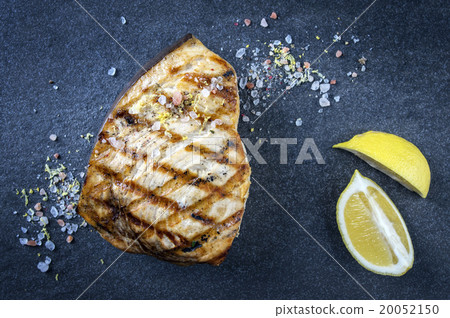 Barbecue Swordfish Steak on Stone Board 20052150