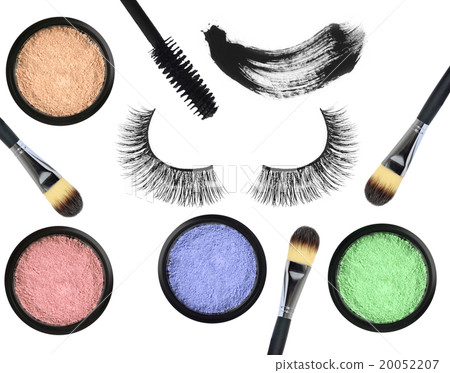 false eyelash, mascara, eyeshadows and brushes false eyelash, mascara, eyeshadows and brushes 20052207