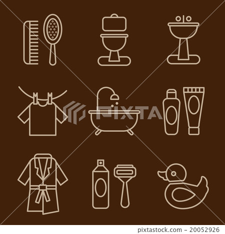 Set of Icons Bathroom Vector Set of Icons Bathroom Vector 20052926