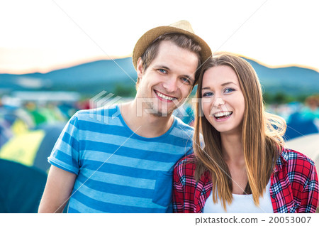 Teens at summer festival Teens at summer festival 20053007