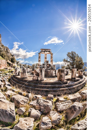Delphi with ruins of the Temple in Greece Delphi with ruins of the Temple in Greece 20053054